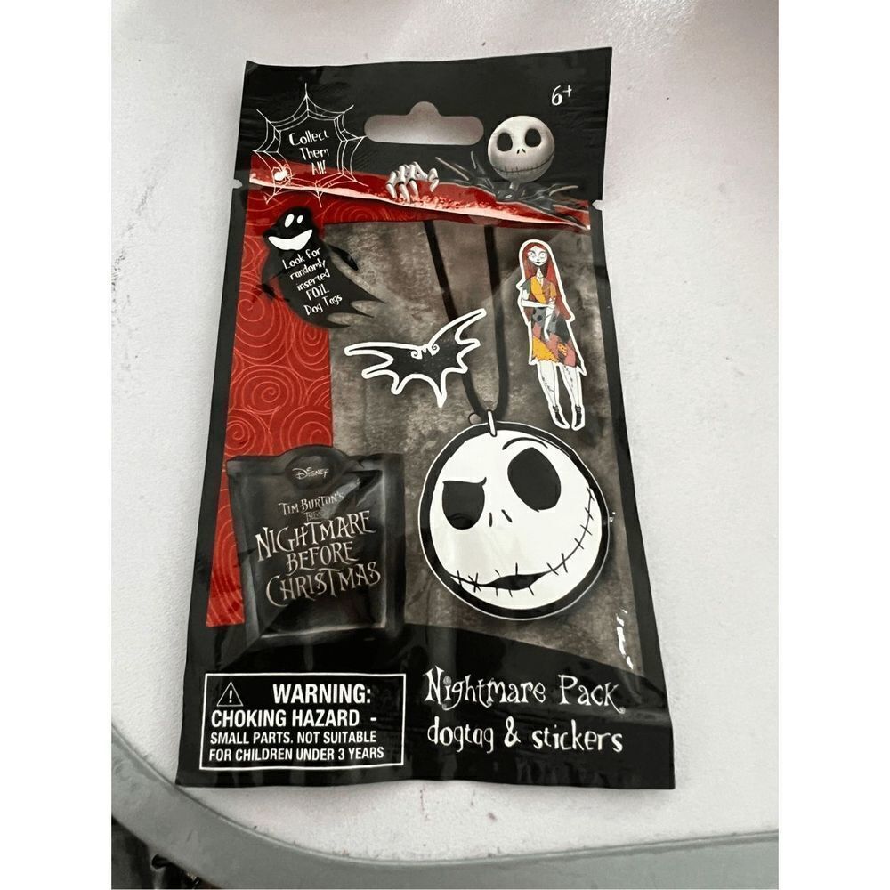 Nightmare Before Christmas Dog Tag & Sticker Blind Mystery Pack - Picture 2 of 5